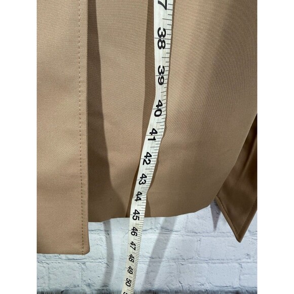 H&M Trench Coat Women's Medium Double Breasted Tan Belted City Career Long NWT - Picture 4 of 14